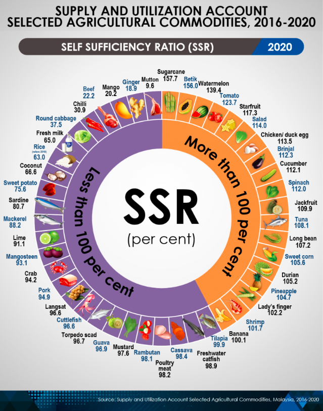 Malaysia's Self-Sufficiency Ratio (SSR) 2020